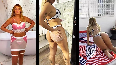 famous videos de La cantante Anitta revolcándose en bragas